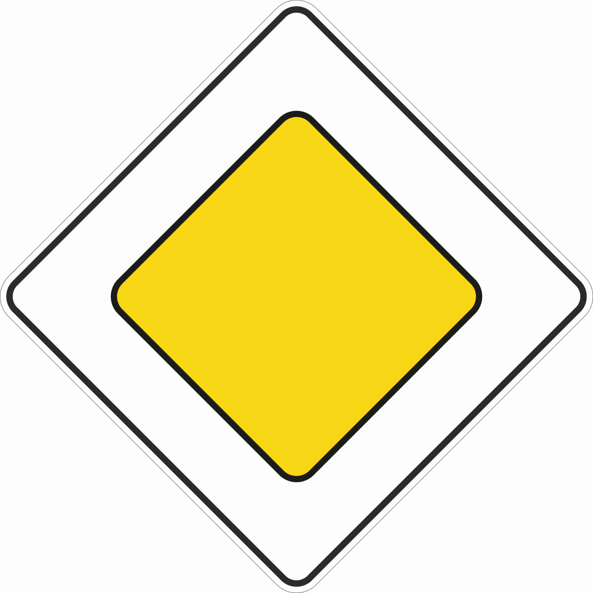 Знак дорожный 2.1 Главная дорога (В,Р900x900 мм,III) Знак дорожный 2.1 Главная дорога (В,Р900x900 мм,III)